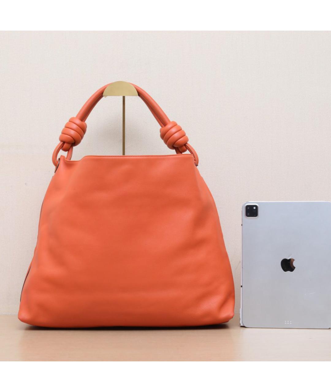 LOEWE Оранжевая кожаная сумка через плечо, фото 7