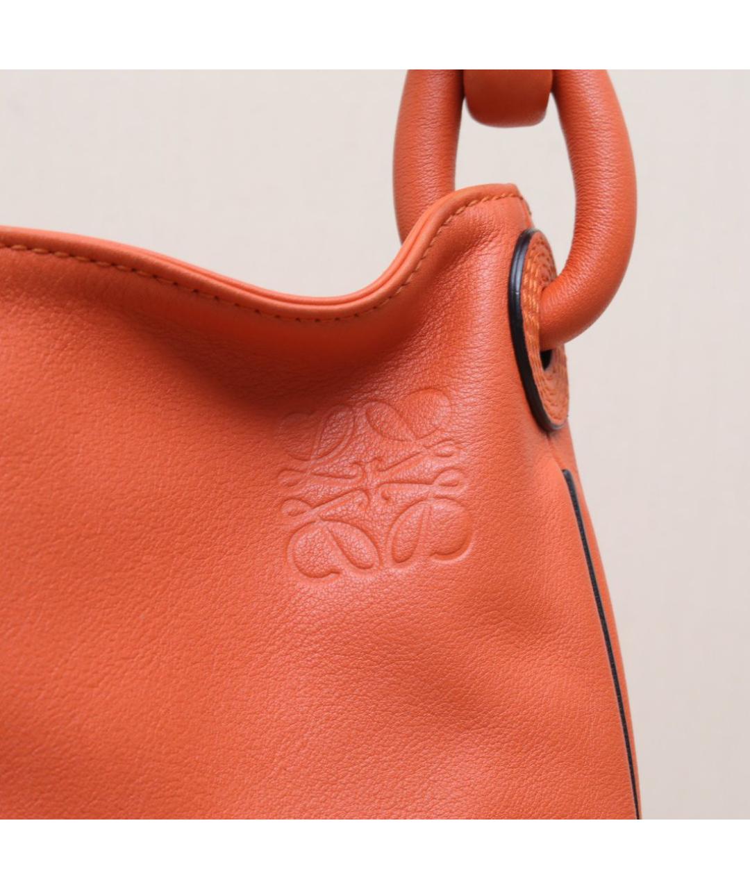 LOEWE Оранжевая кожаная сумка через плечо, фото 8