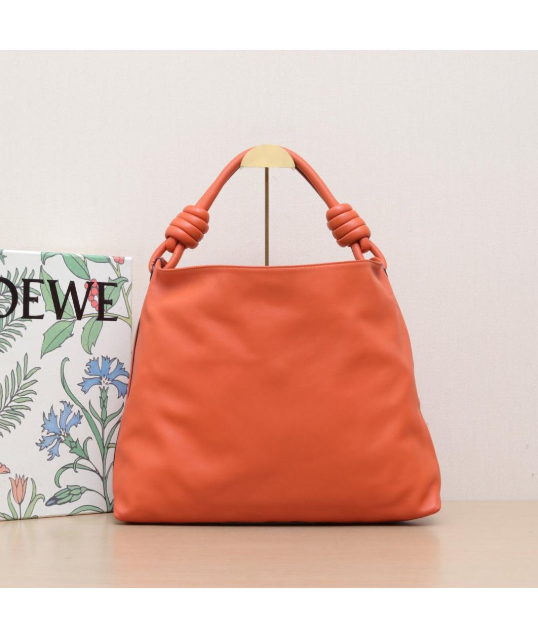 LOEWE Оранжевая кожаная сумка через плечо, фото 2
