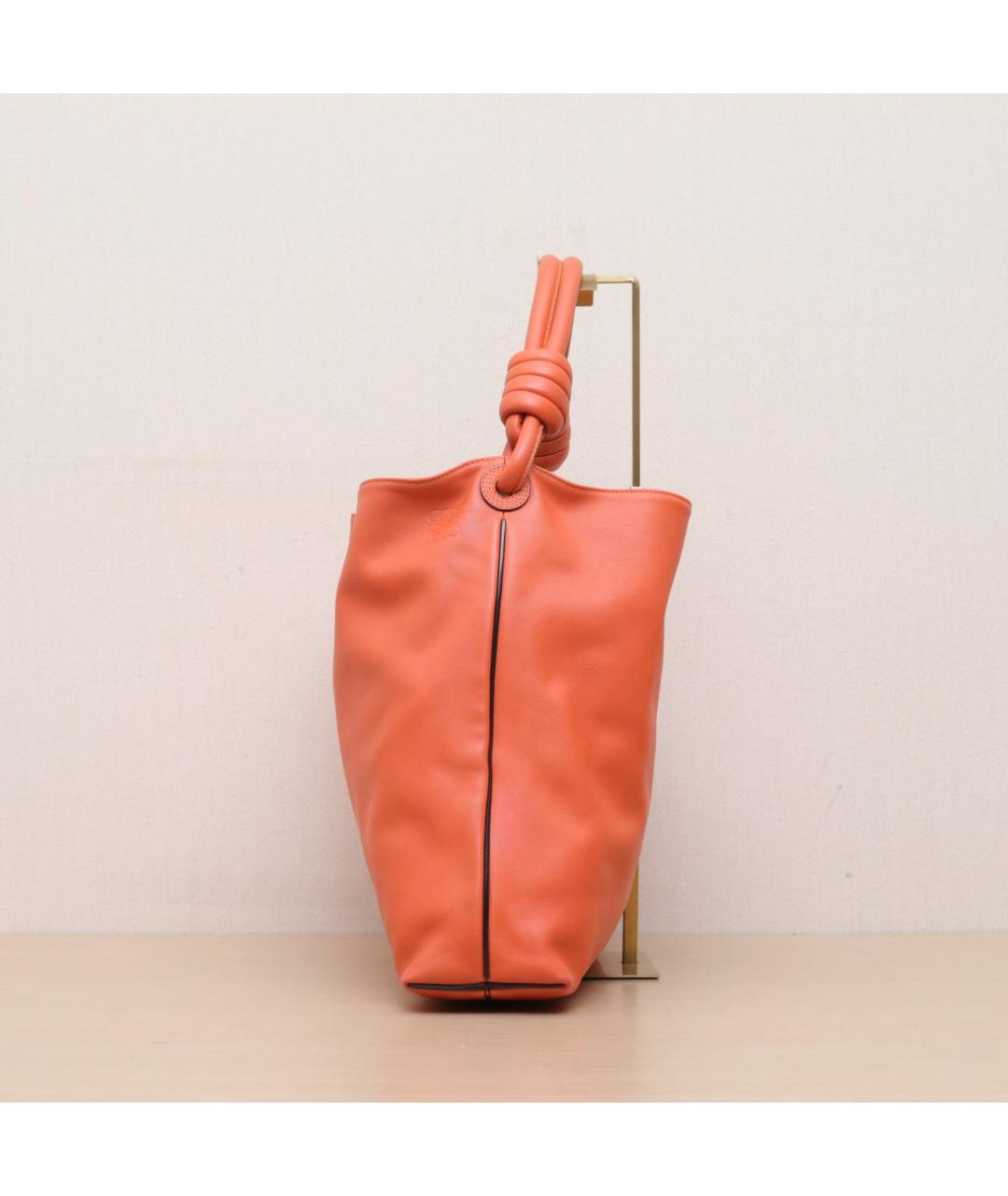 LOEWE Оранжевая кожаная сумка через плечо, фото 5