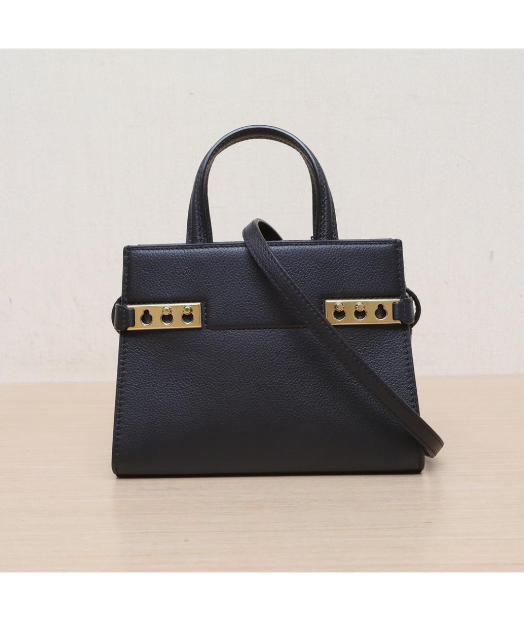 DELVAUX Черная кожаная сумка через плечо, фото 3