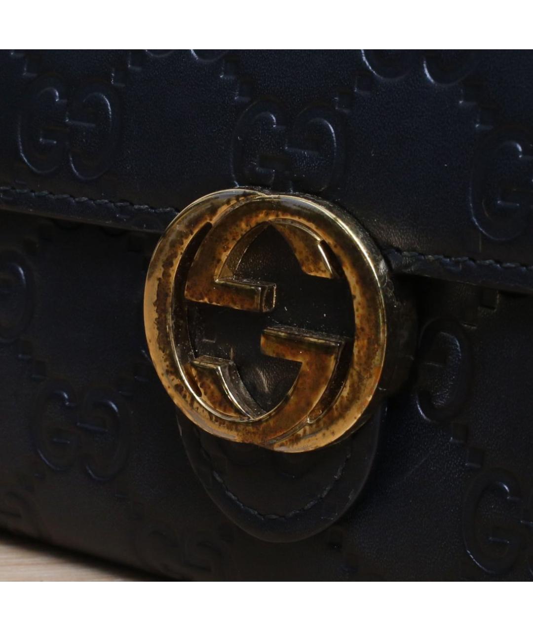 GUCCI Черный кожаный кошелек, фото 8