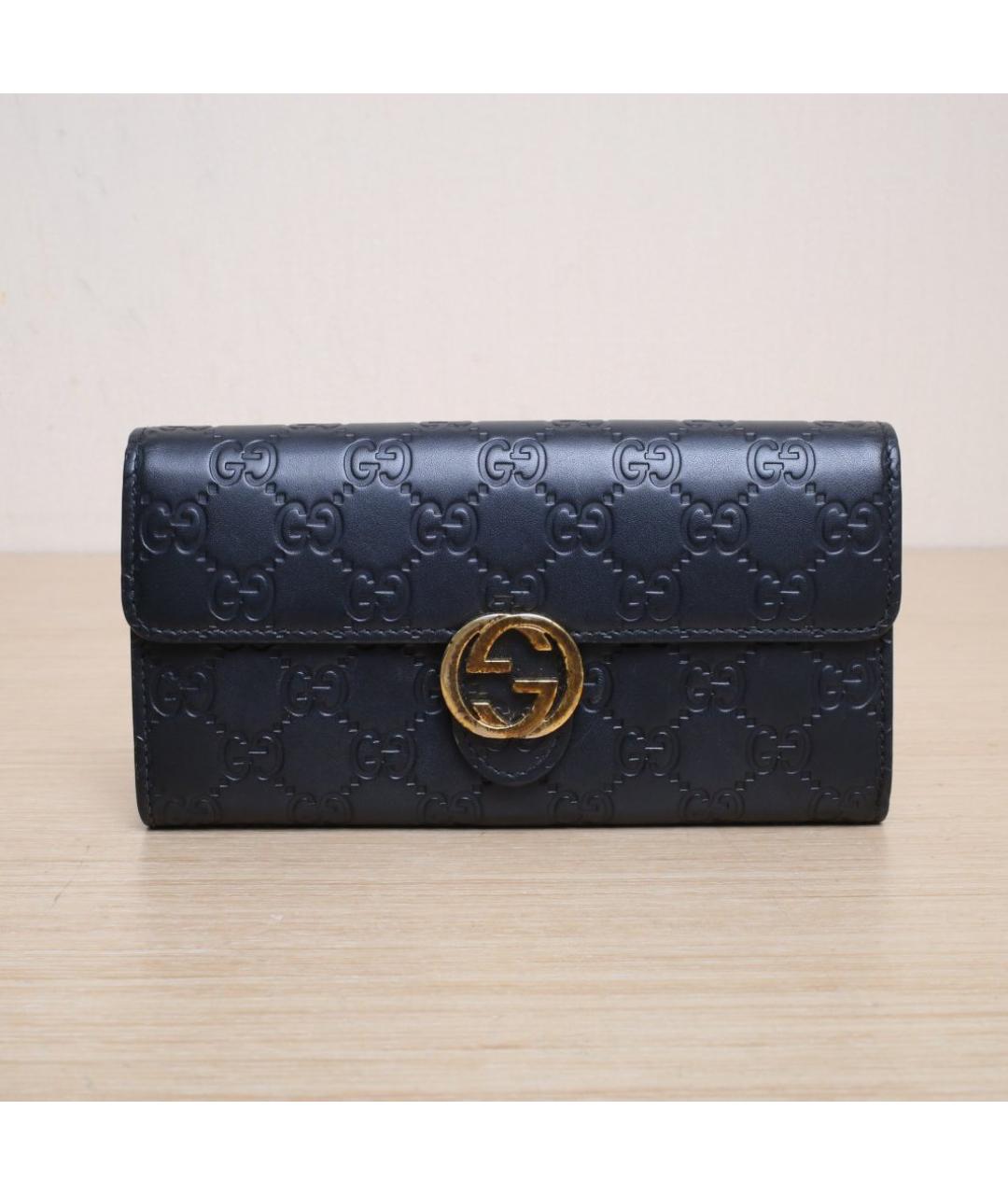 GUCCI Черный кожаный кошелек, фото 3