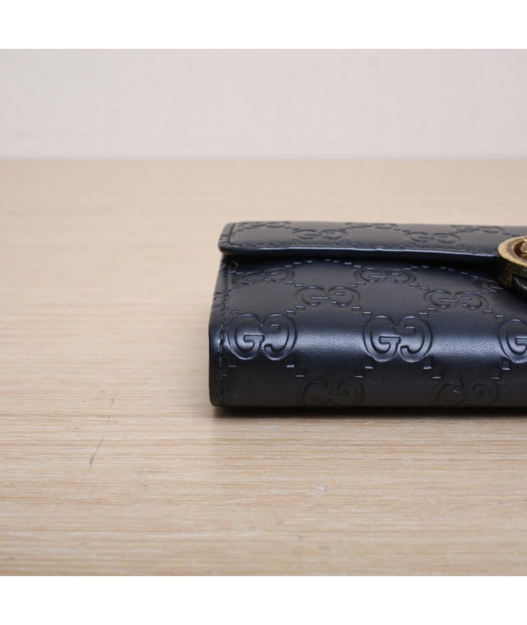 GUCCI Черный кожаный кошелек, фото 9