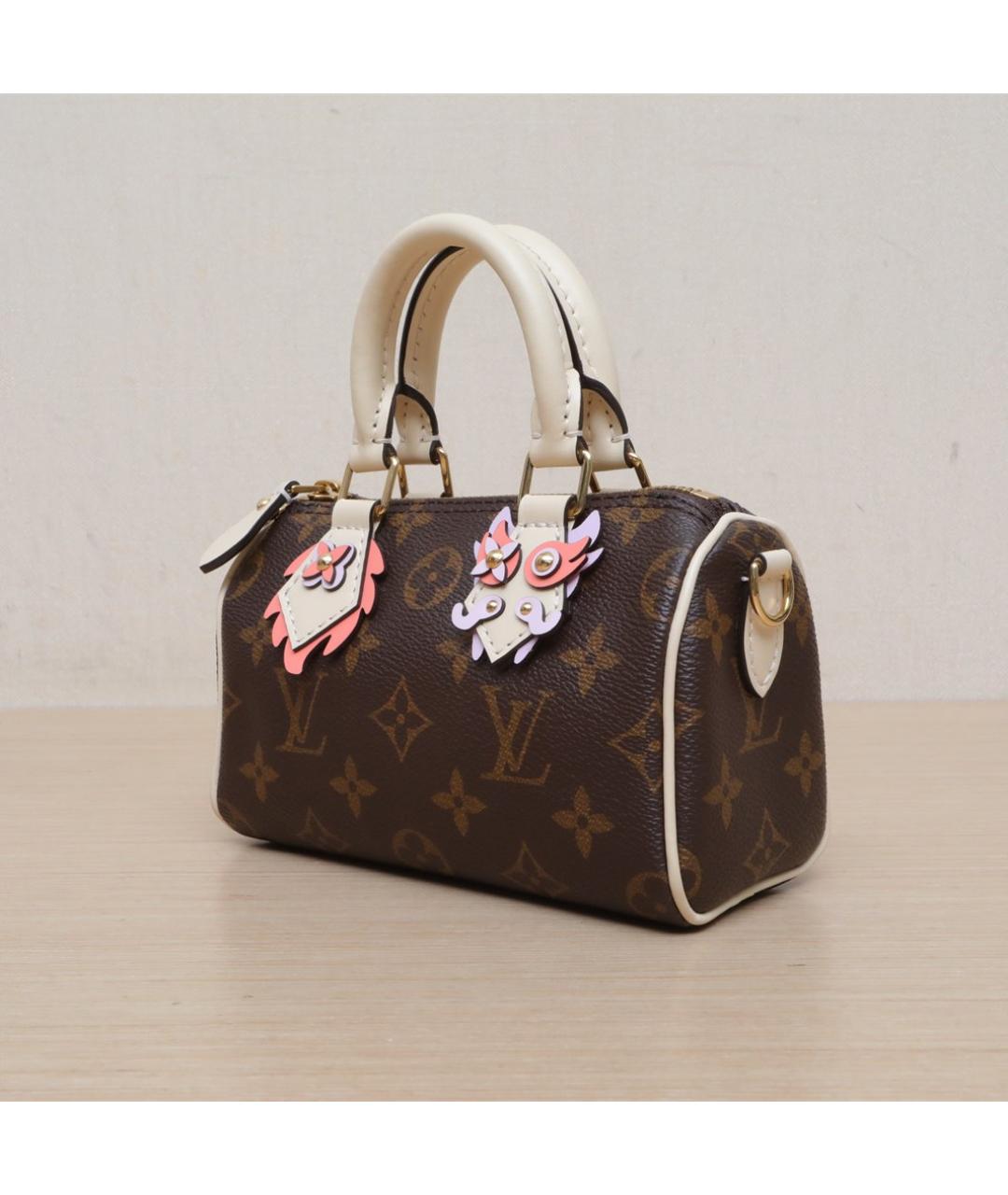 LOUIS VUITTON Коричневая кожаная сумка через плечо, фото 4