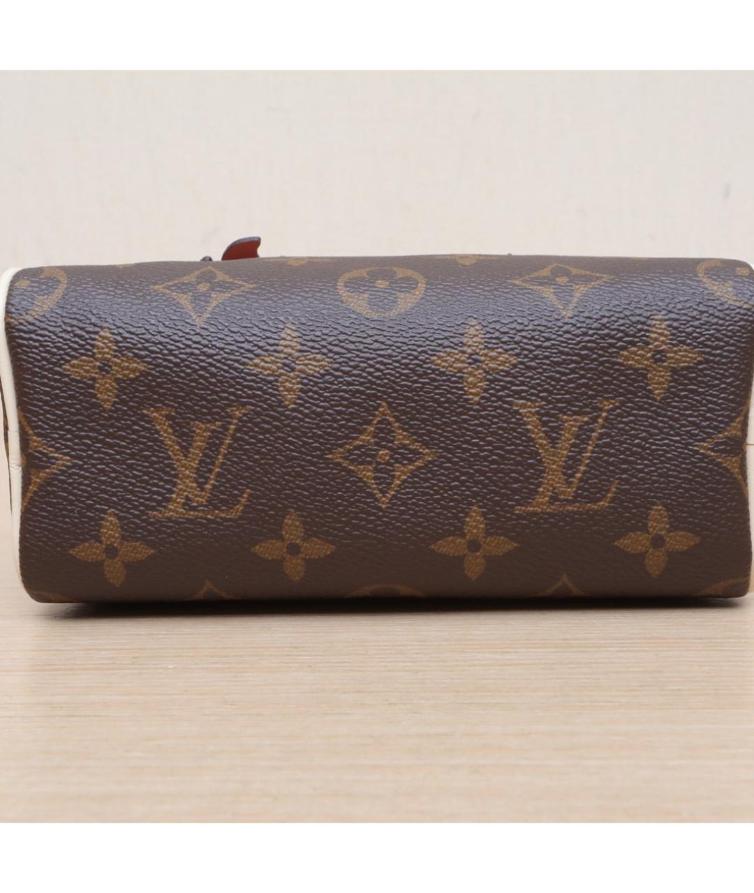LOUIS VUITTON Коричневая кожаная сумка через плечо, фото 9