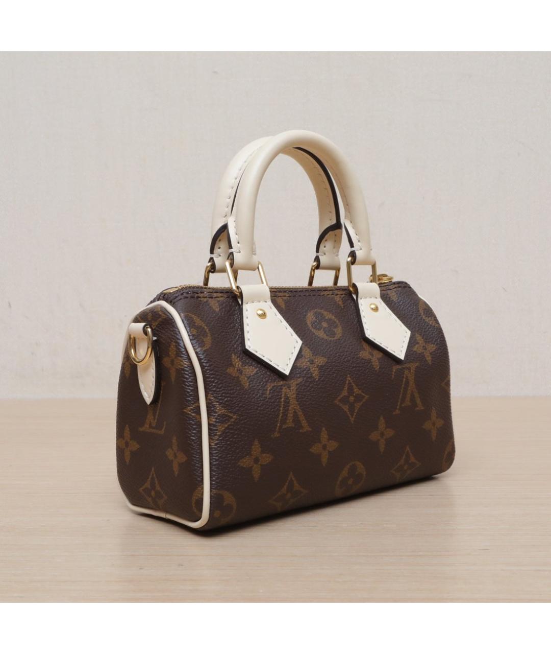 LOUIS VUITTON Коричневая кожаная сумка через плечо, фото 6