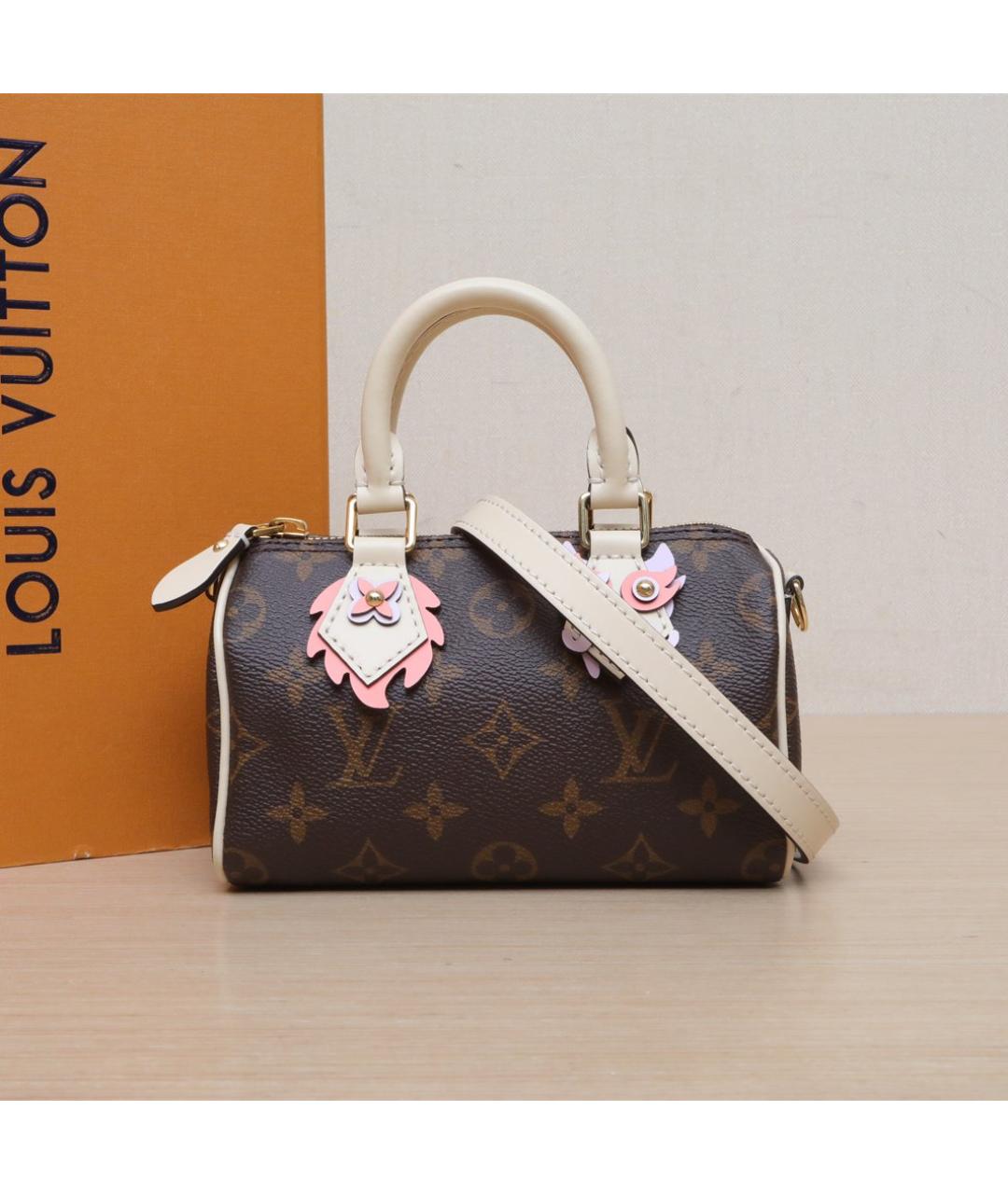 LOUIS VUITTON Коричневая кожаная сумка через плечо, фото 2