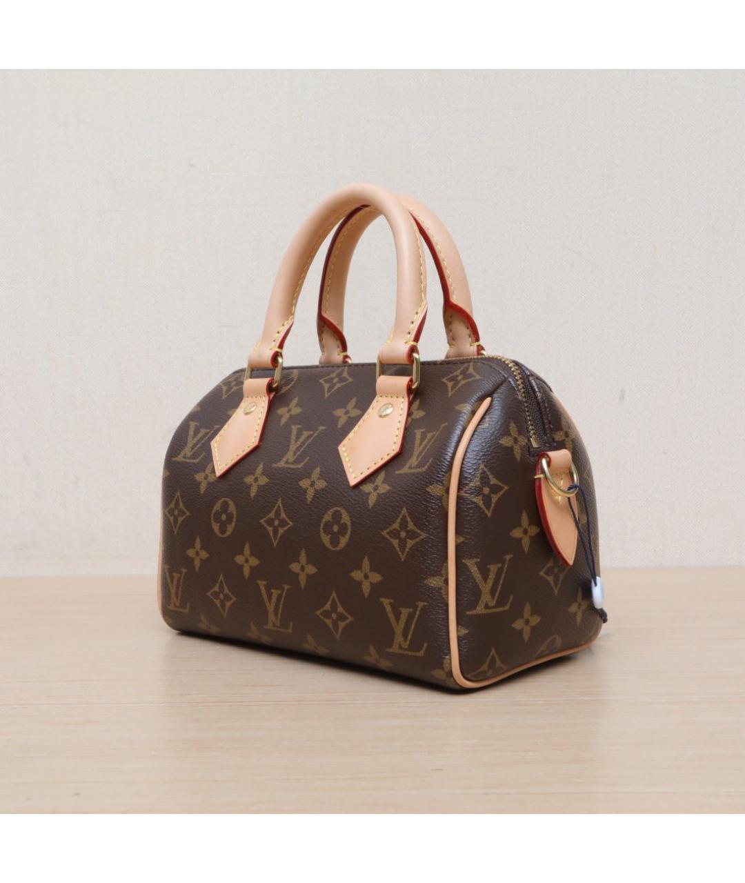 LOUIS VUITTON Коричневая кожаная сумка через плечо, фото 4