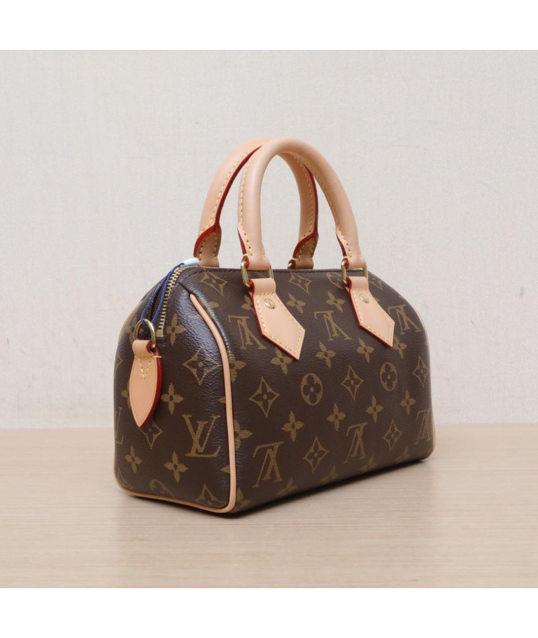 LOUIS VUITTON Коричневая кожаная сумка через плечо, фото 6
