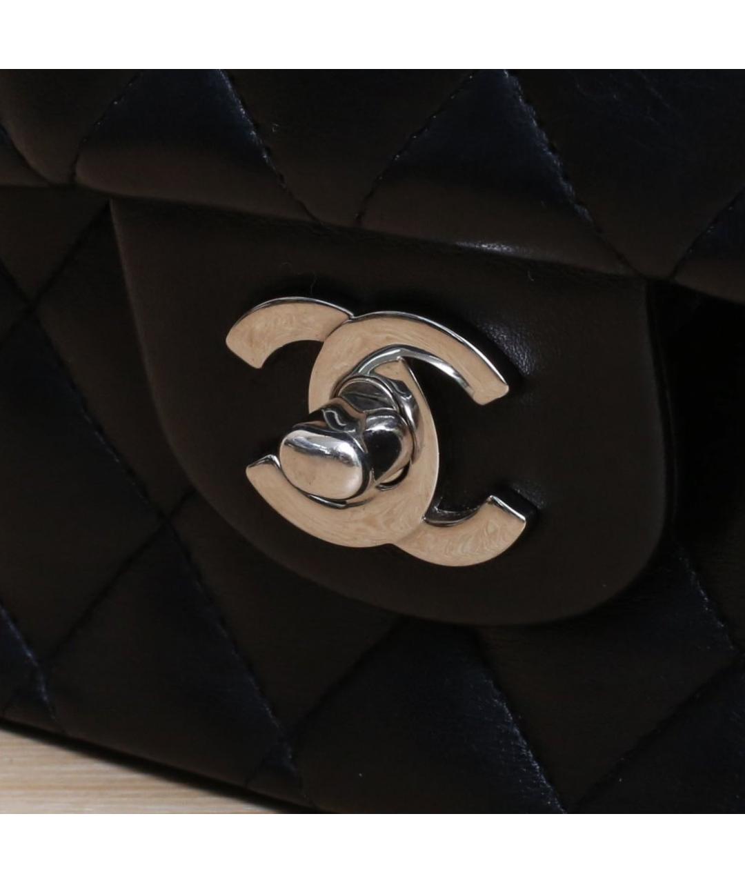 CHANEL Черная кожаная сумка через плечо, фото 8