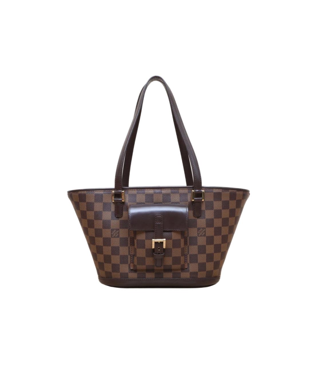LOUIS VUITTON Коричневая кожаная сумка тоут, фото 1