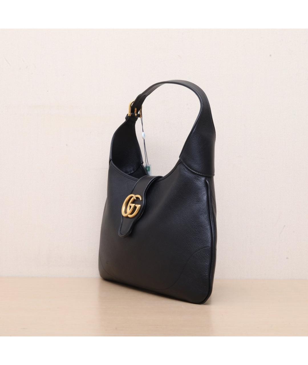 GUCCI Черная кожаная сумка через плечо, фото 4