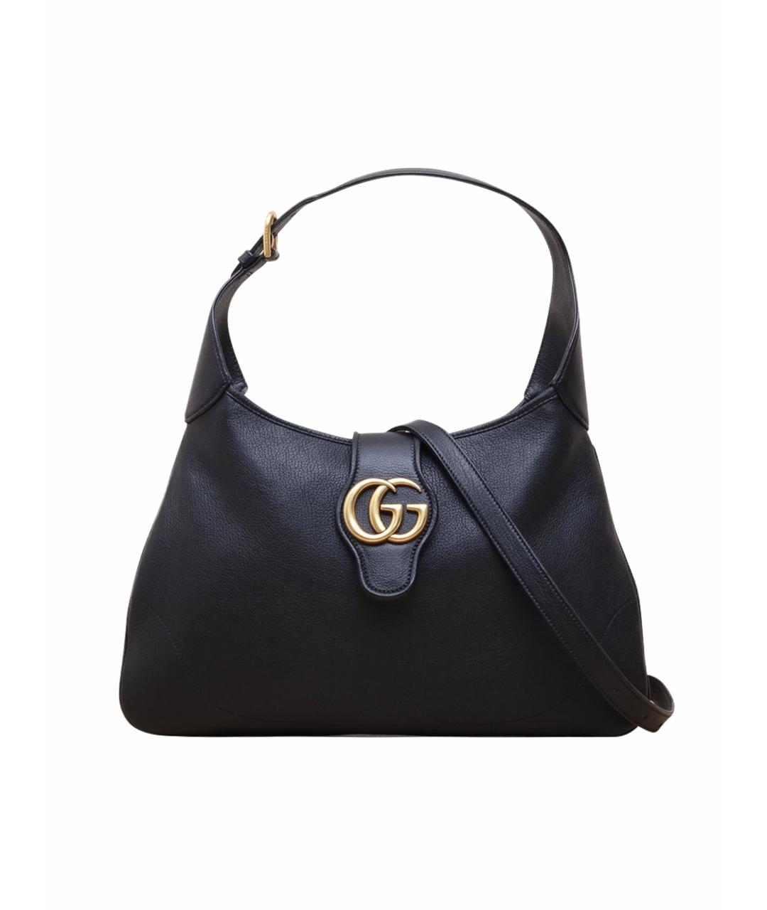 GUCCI Черная кожаная сумка через плечо, фото 1