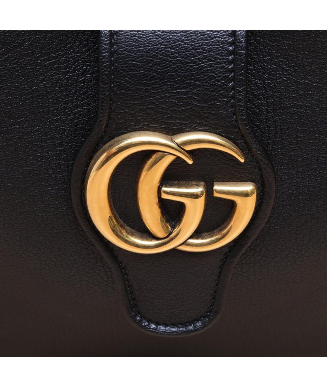 GUCCI Черная кожаная сумка через плечо, фото 8