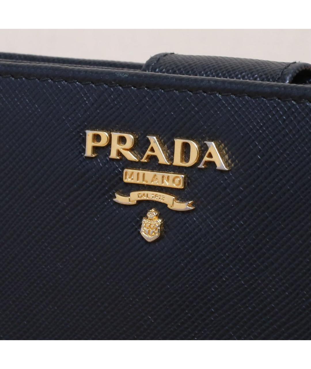 PRADA Черный кожаный кошелек, фото 8