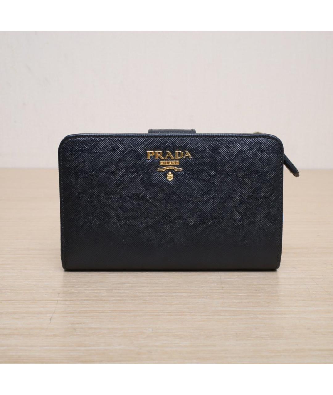 PRADA Черный кожаный кошелек, фото 3