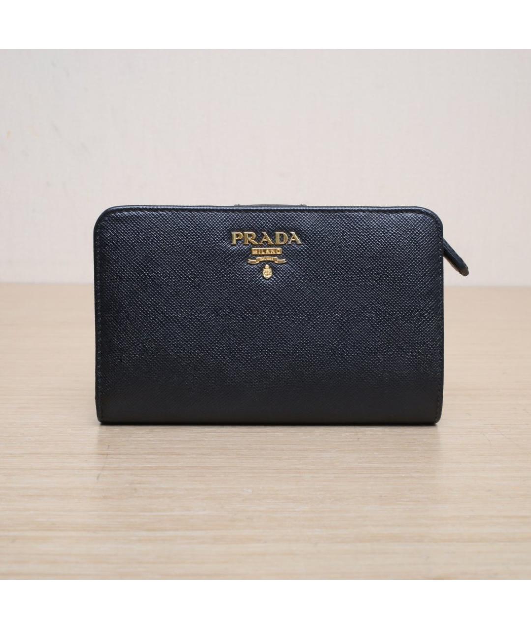PRADA Черный кожаный кошелек, фото 2