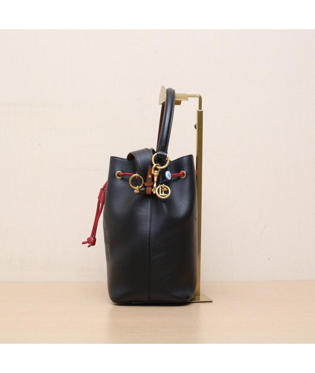 FENDI Черная кожаная сумка через плечо, фото 5