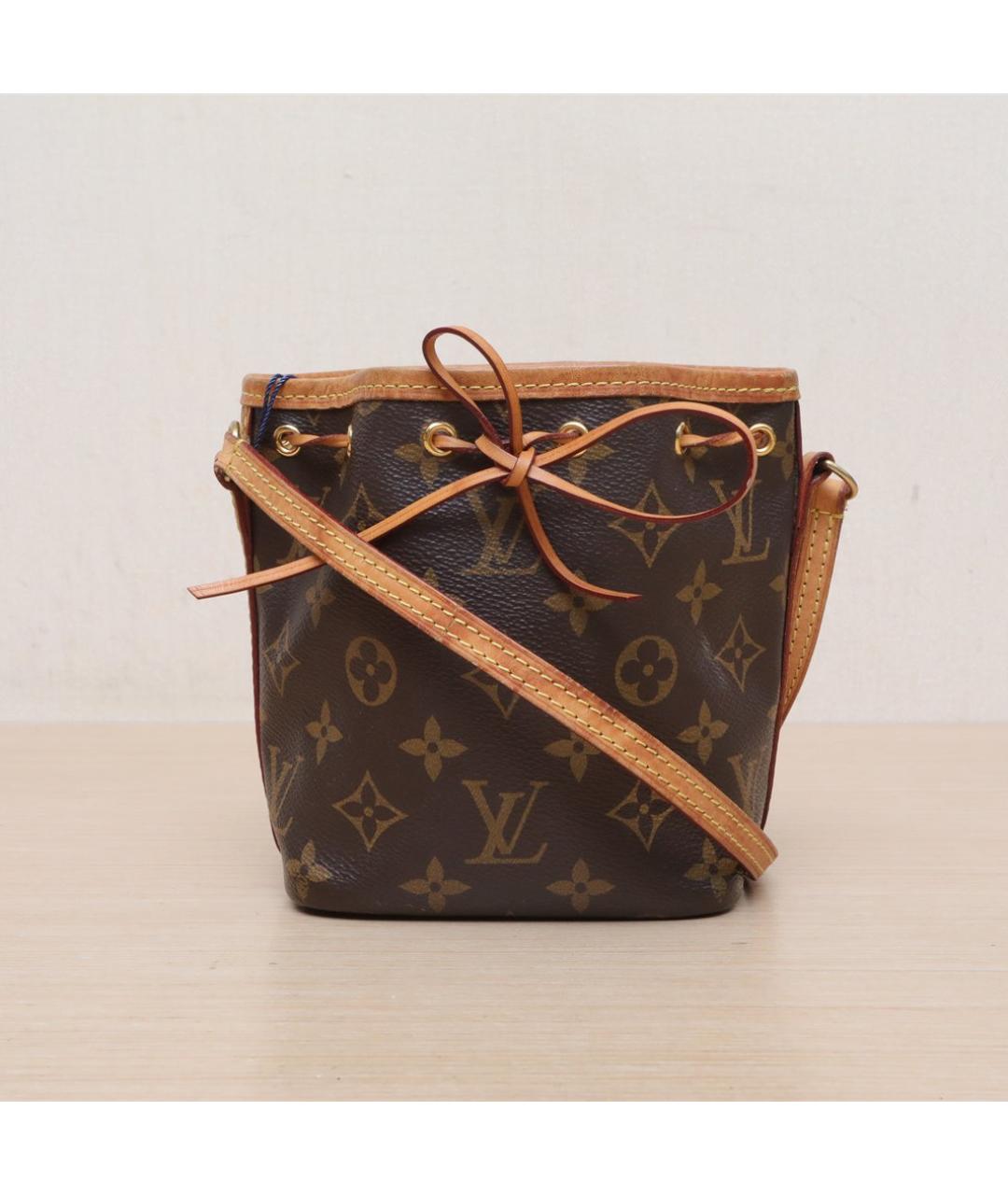 LOUIS VUITTON Коричневая кожаная сумка через плечо, фото 3