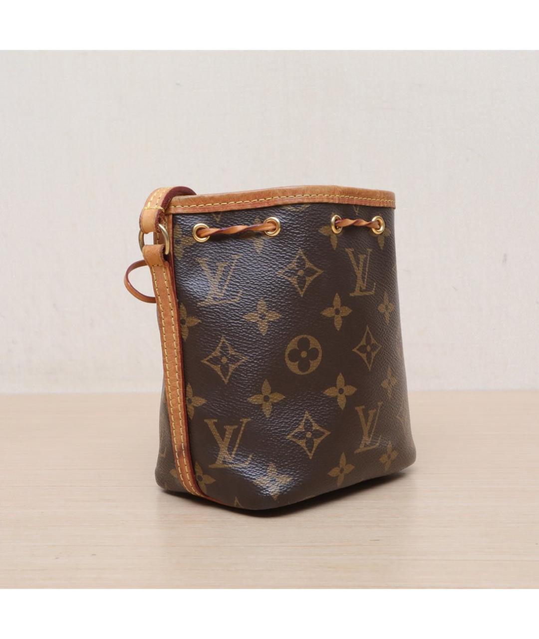 LOUIS VUITTON Коричневая кожаная сумка через плечо, фото 2