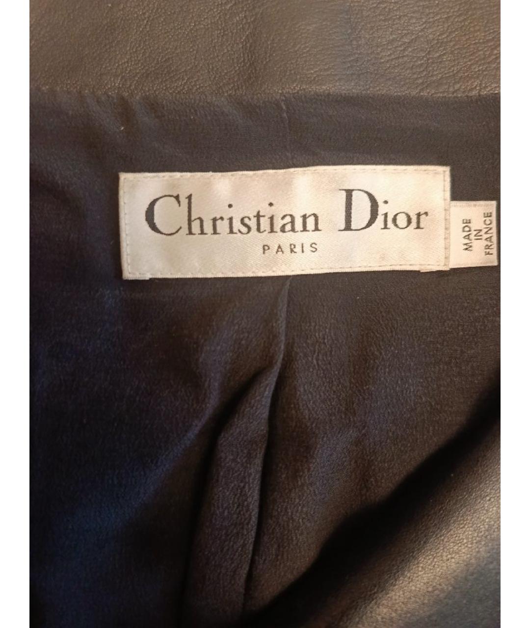 CHRISTIAN DIOR Черная кожаная куртка, фото 3