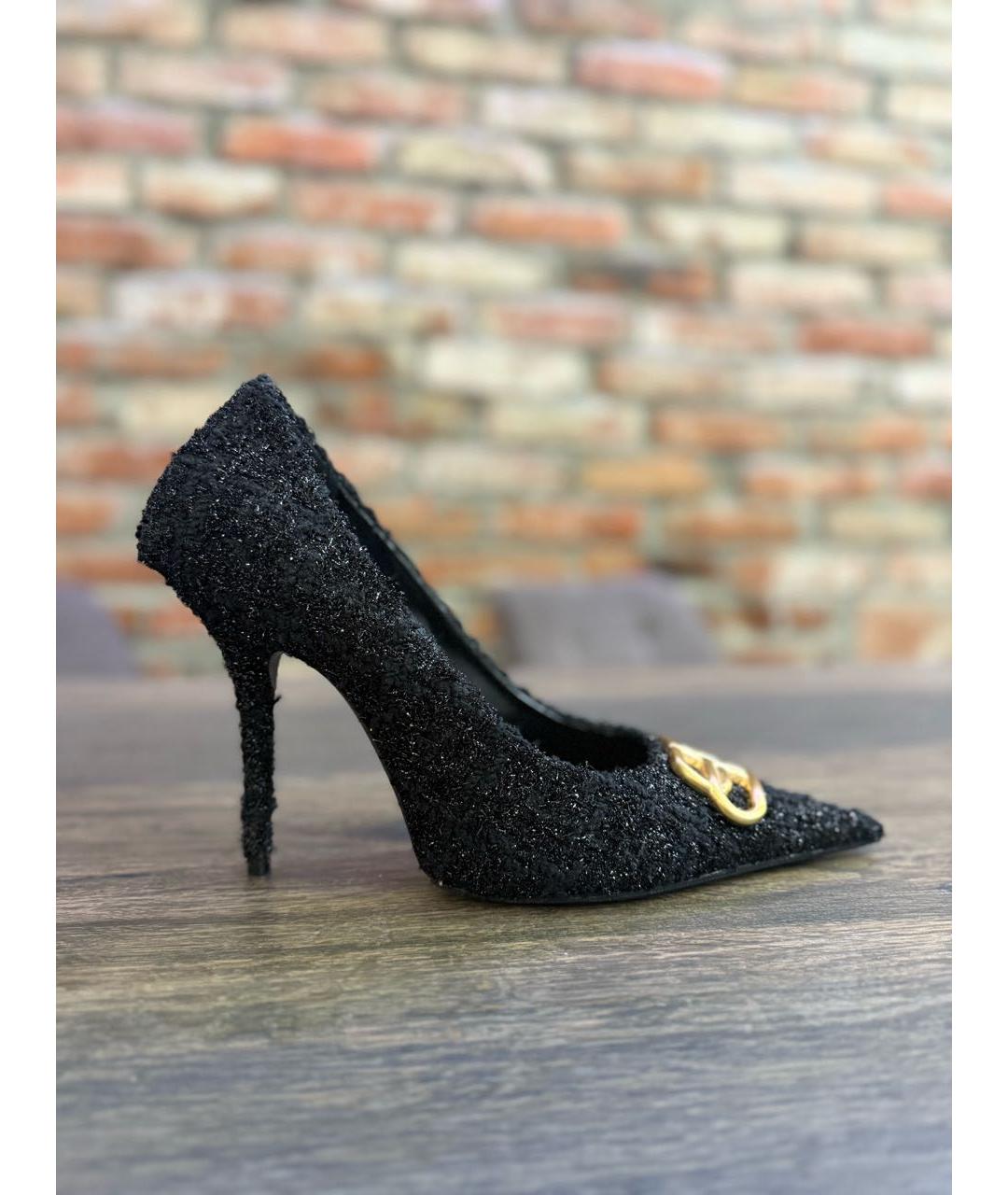 BALENCIAGA Черные кожаные туфли, фото 6