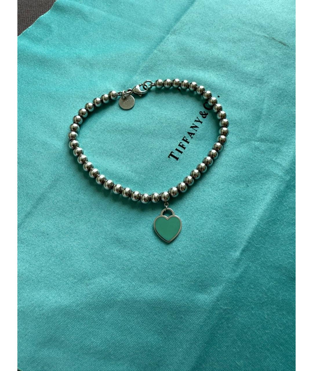 TIFFANY&CO Бирюзовый серебряный браслет, фото 7