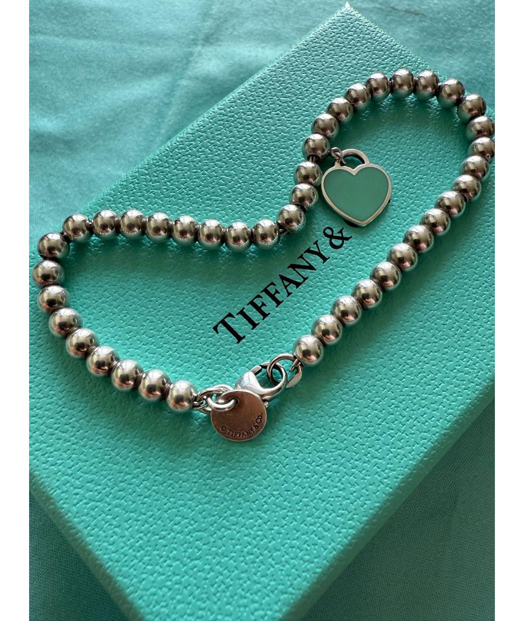 TIFFANY&CO Бирюзовый серебряный браслет, фото 5