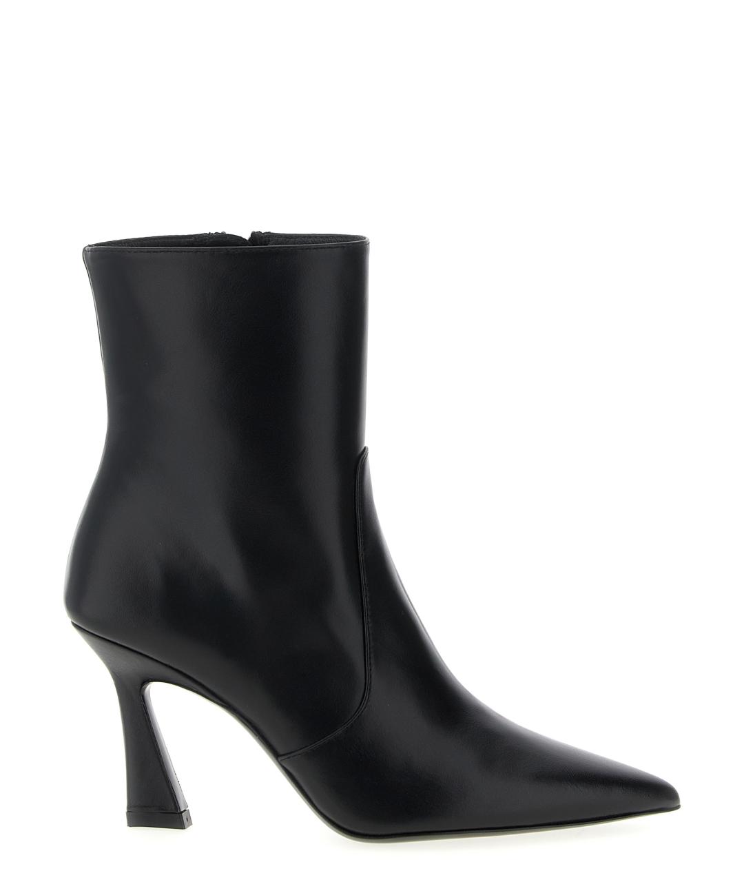 STUART WEITZMAN Черные кожаные сапоги, фото 1
