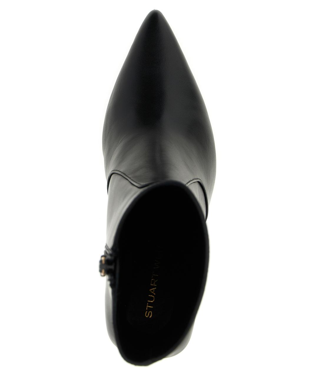 STUART WEITZMAN Черные кожаные сапоги, фото 4