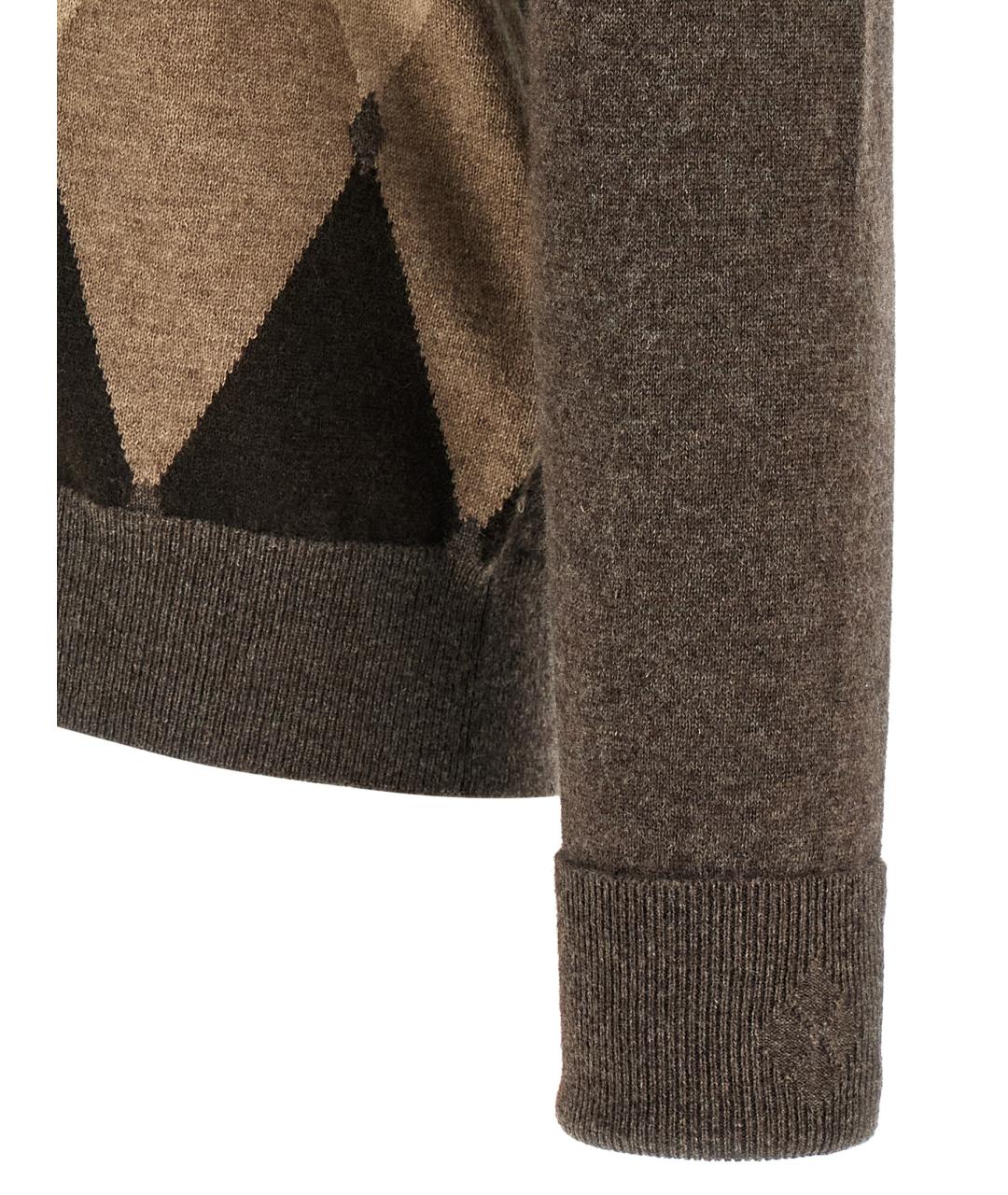 BALLANTYNE Коричневый кашемировый джемпер / свитер, фото 4