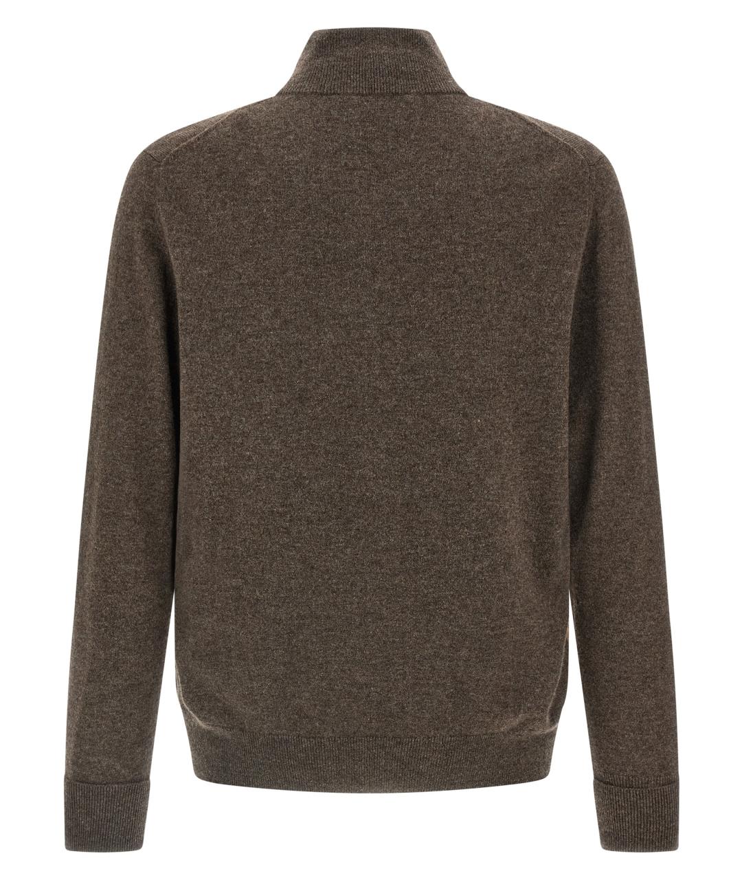 BALLANTYNE Коричневый кашемировый джемпер / свитер, фото 2