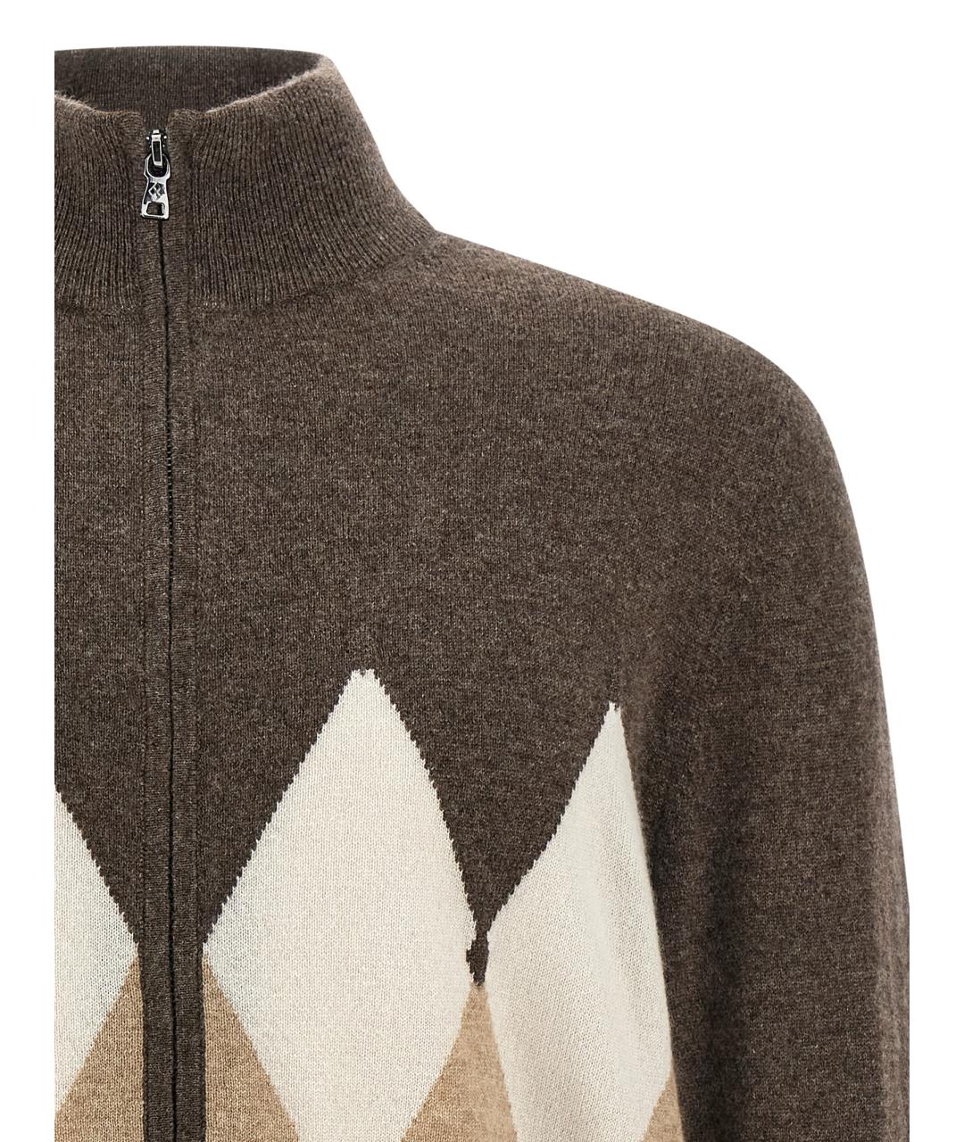 BALLANTYNE Коричневый кашемировый джемпер / свитер, фото 3