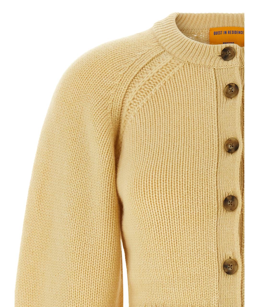 GUEST IN RESIDENCE Желтый кашемировый кардиган, фото 3
