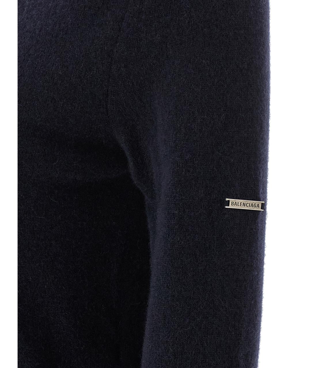 BALENCIAGA Темно-синяя кашемировая водолазка, фото 4
