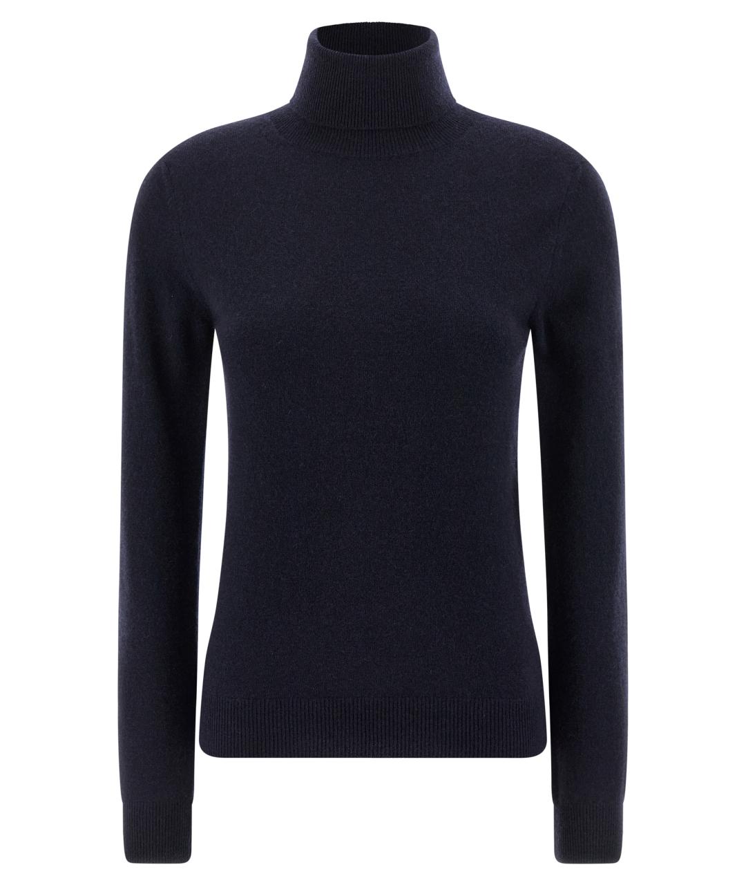 BALENCIAGA Темно-синяя кашемировая водолазка, фото 1