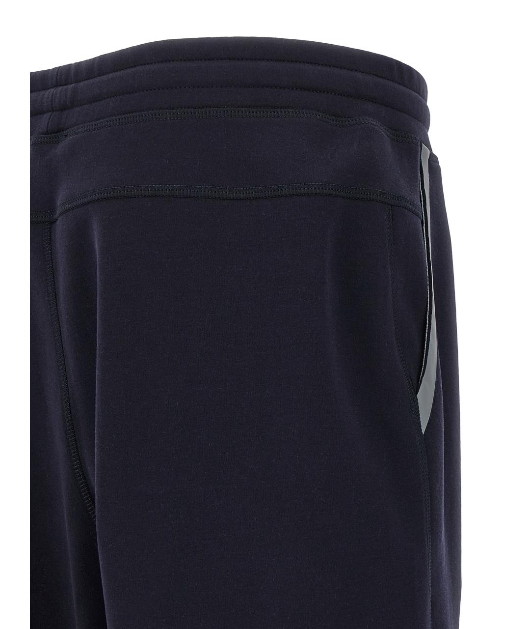 BRUNELLO CUCINELLI Синие хлопковые повседневные брюки, фото 4