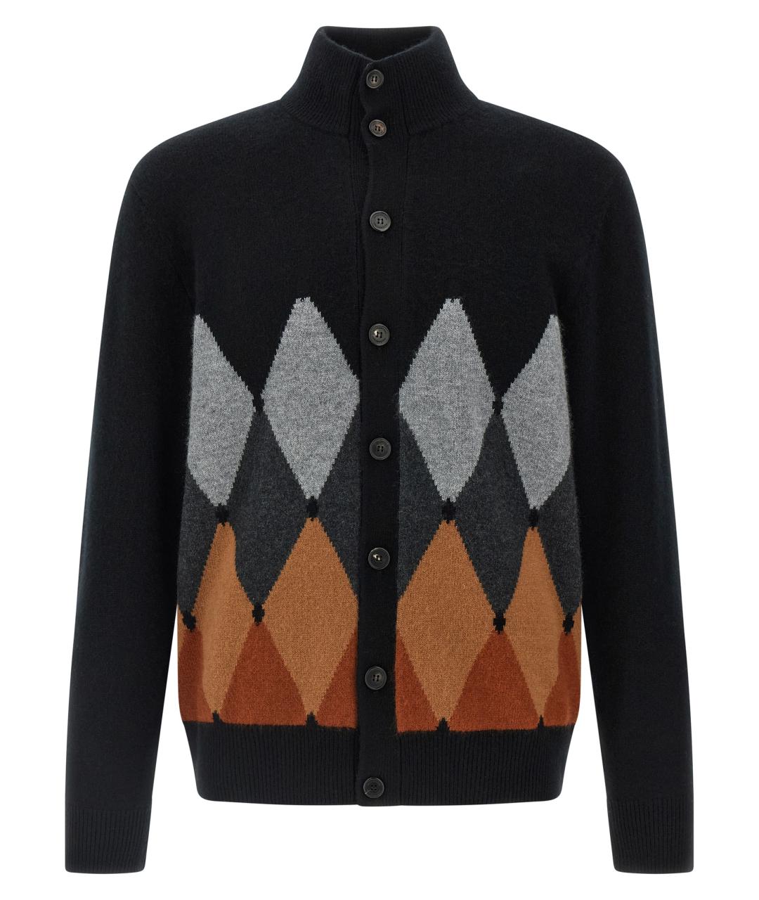 BALLANTYNE Черный кашемировый кардиган, фото 1