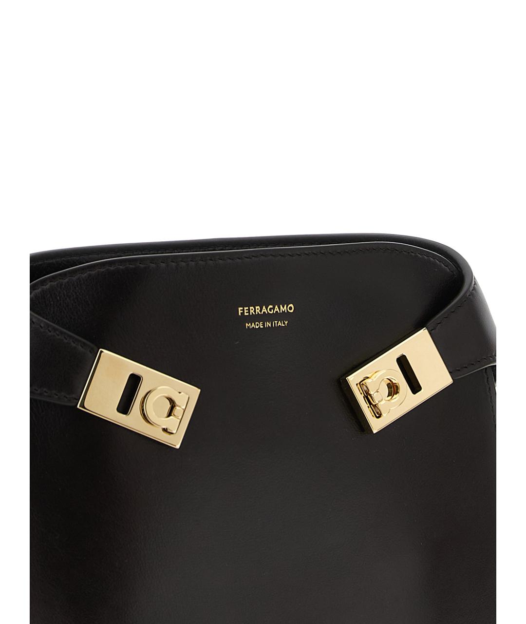 FERRAGAMO Коричневая кожаная сумка через плечо, фото 3