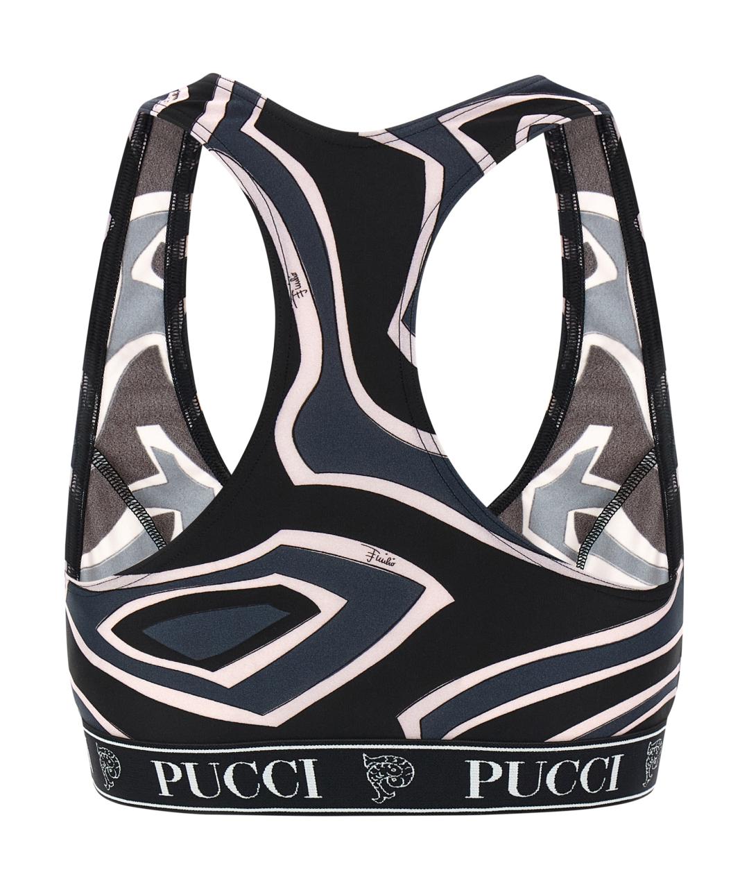 EMILIO PUCCI Черная полиамидовая майка, фото 2