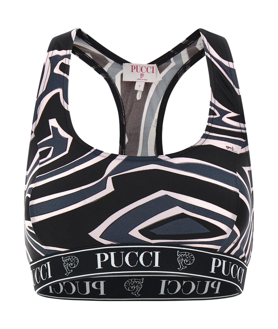 EMILIO PUCCI Черная полиамидовая майка, фото 1