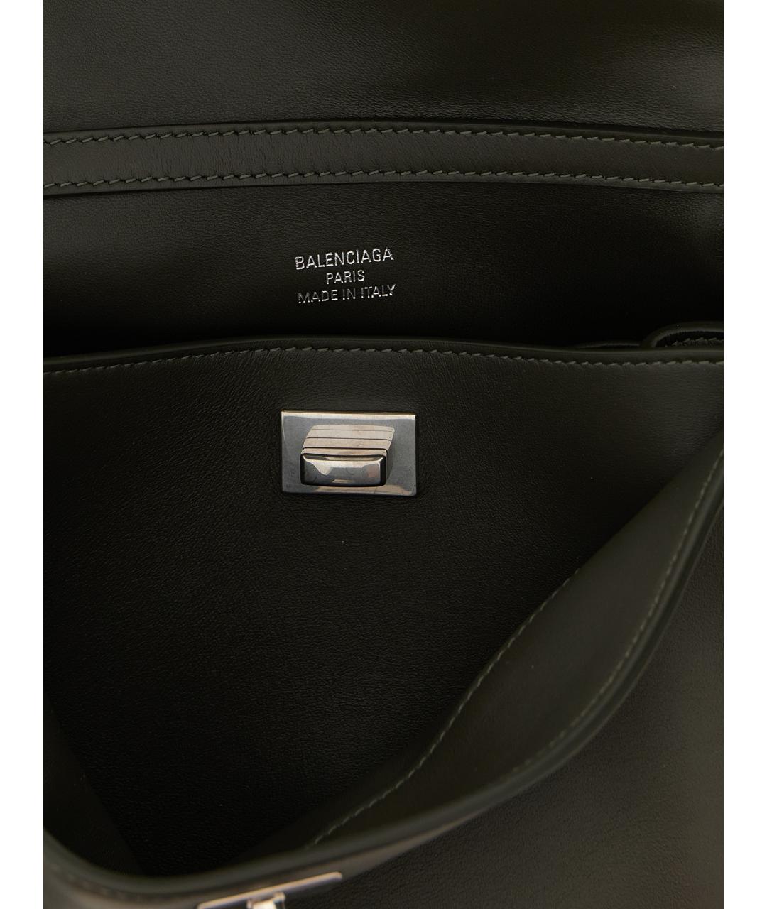 BALENCIAGA Зеленая кожаная сумка тоут, фото 4