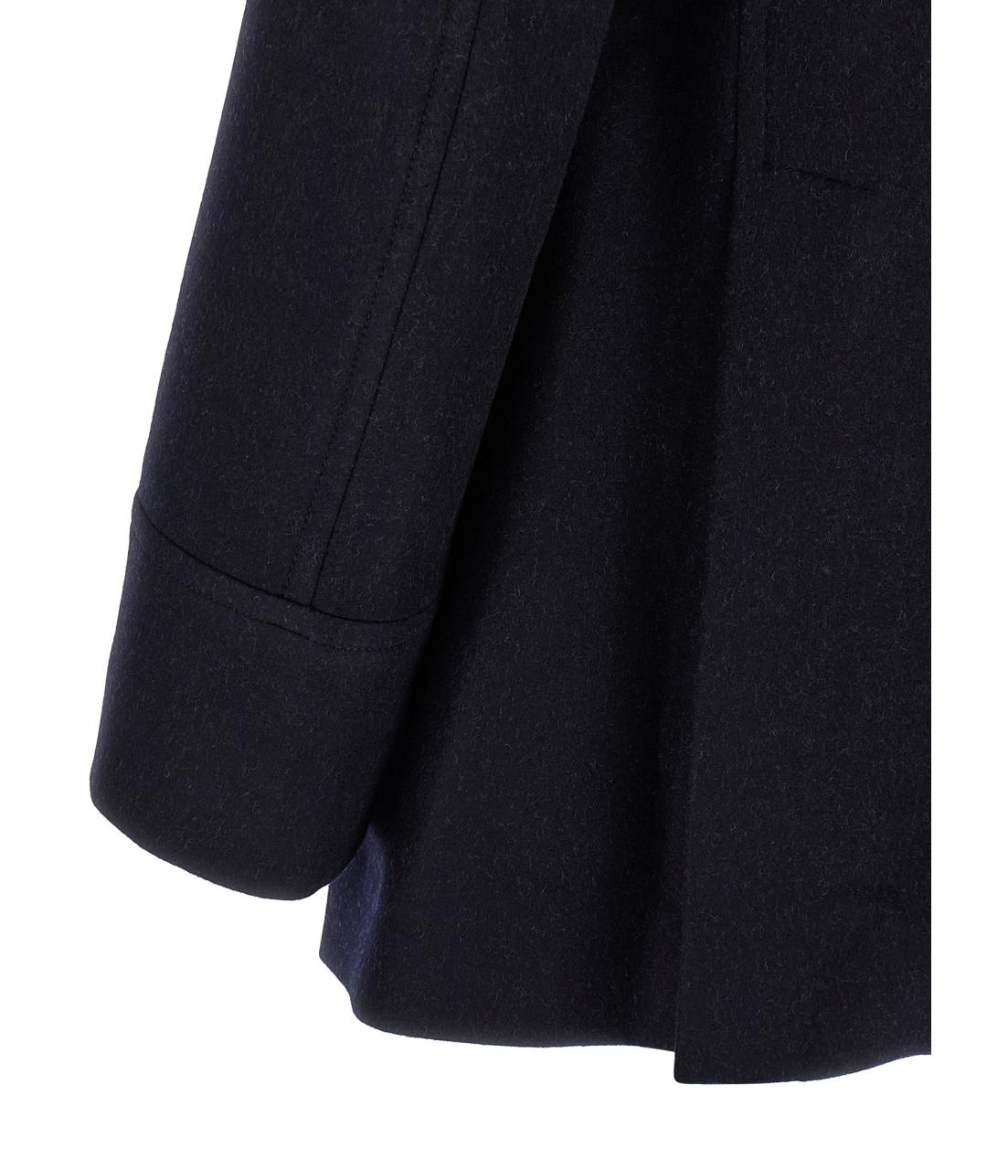 BRUNELLO CUCINELLI Темно-синее шерстяное пальто, фото 4