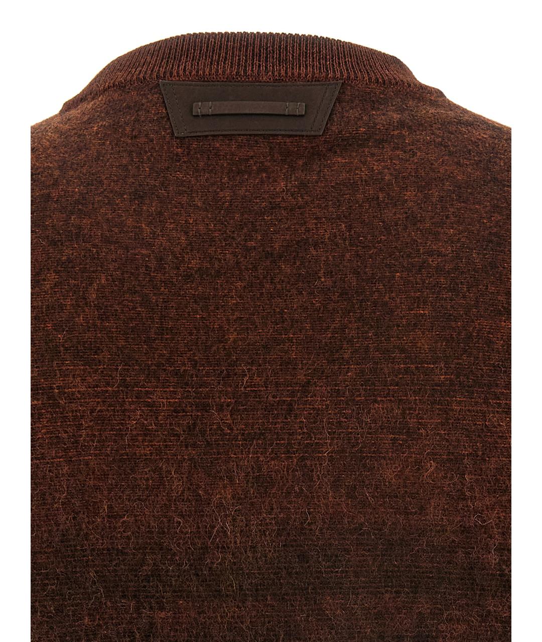 BERLUTI Коричневый шерстяной джемпер / свитер, фото 4