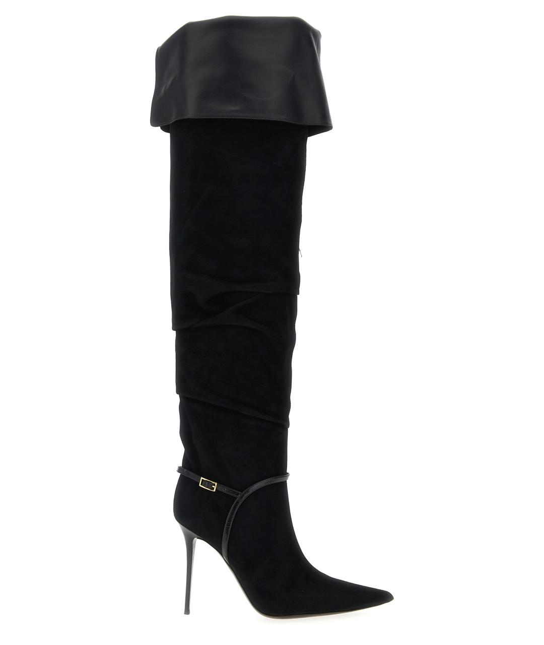 GIUSEPPE ZANOTTI DESIGN Черные замшевые ботфорты, фото 1