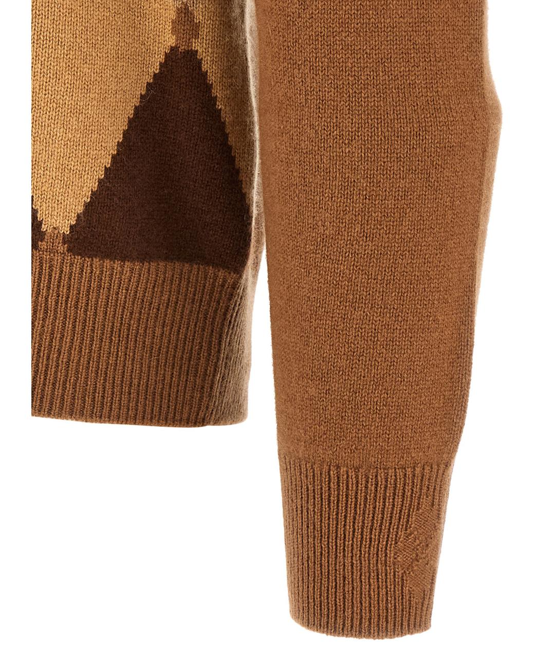 BALLANTYNE Коричневый кашемировый кардиган, фото 4