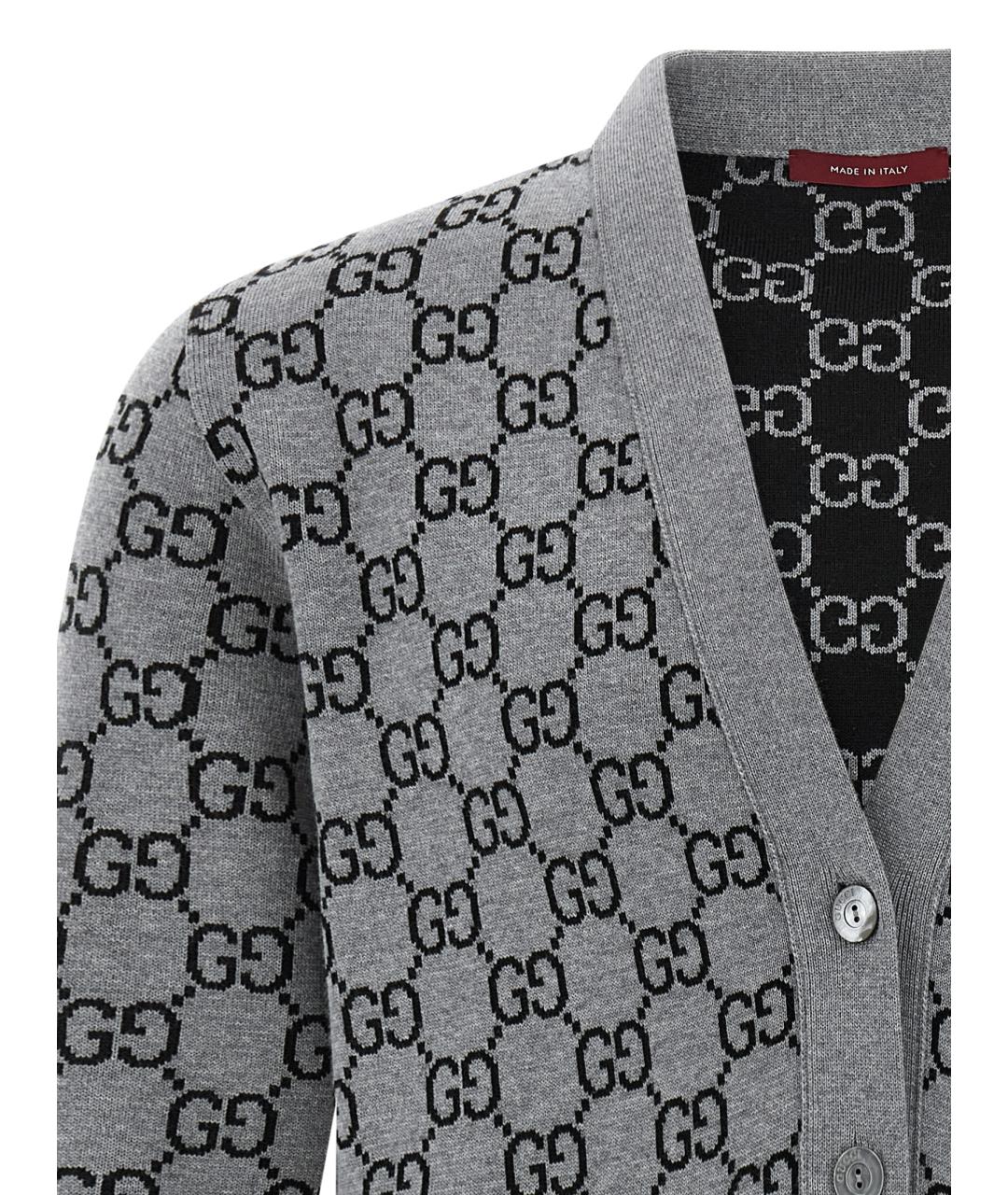 GUCCI Мульти шерстяной кардиган, фото 4