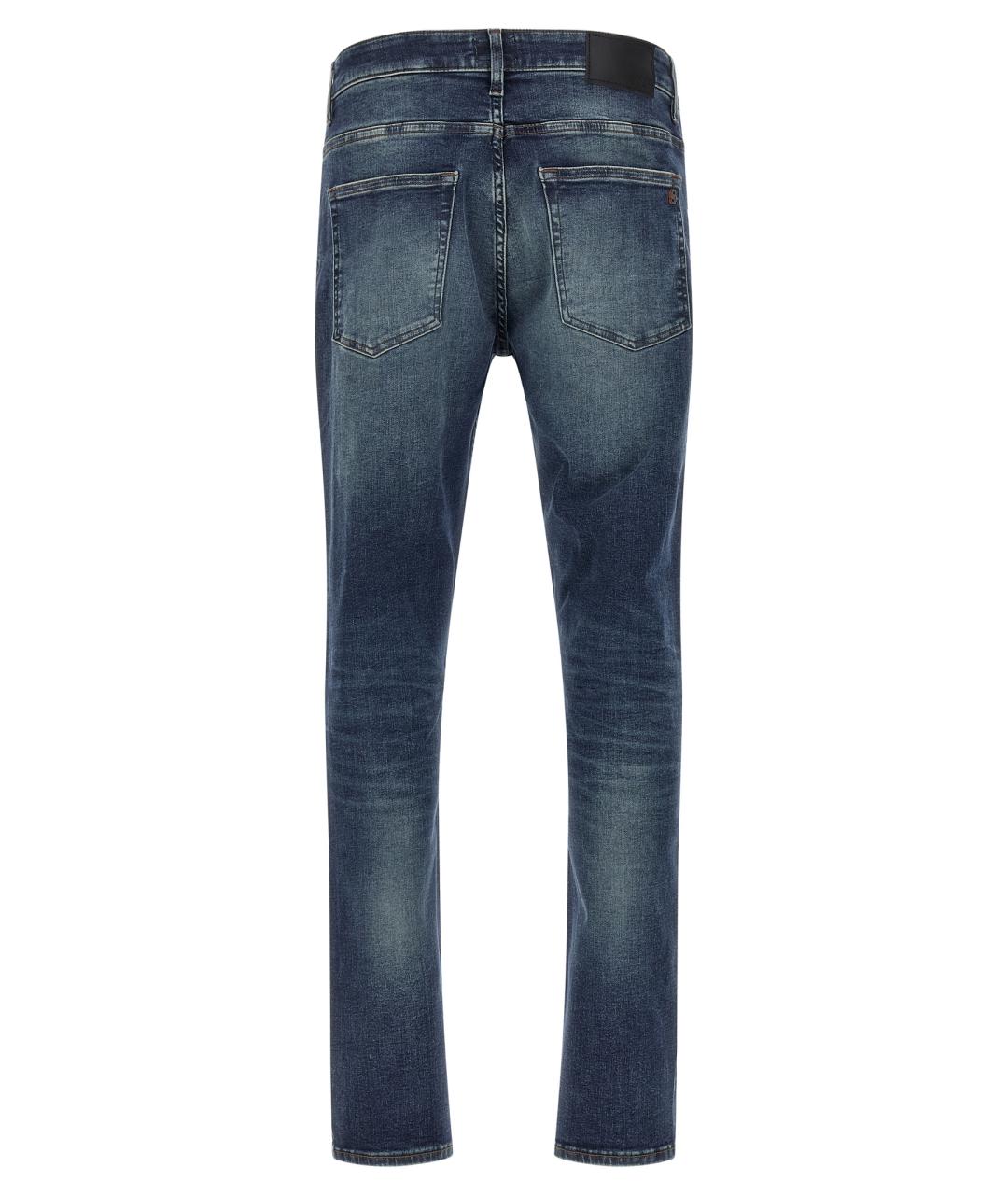 HUGO BOSS Синие хлопковые прямые джинсы, фото 2