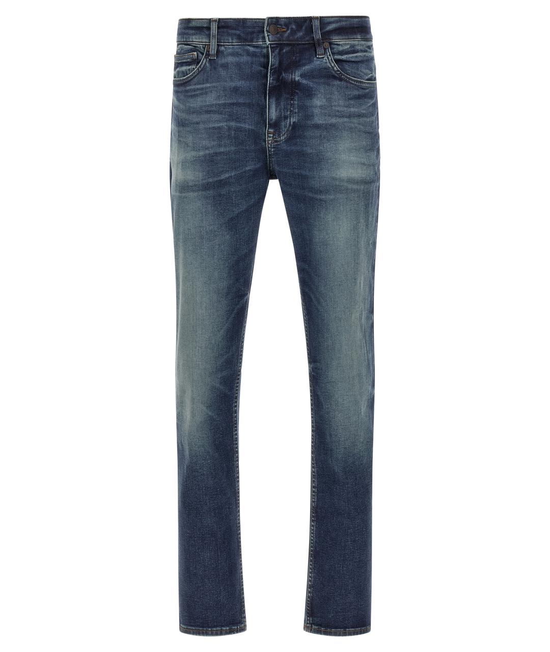 HUGO BOSS Синие хлопковые прямые джинсы, фото 1